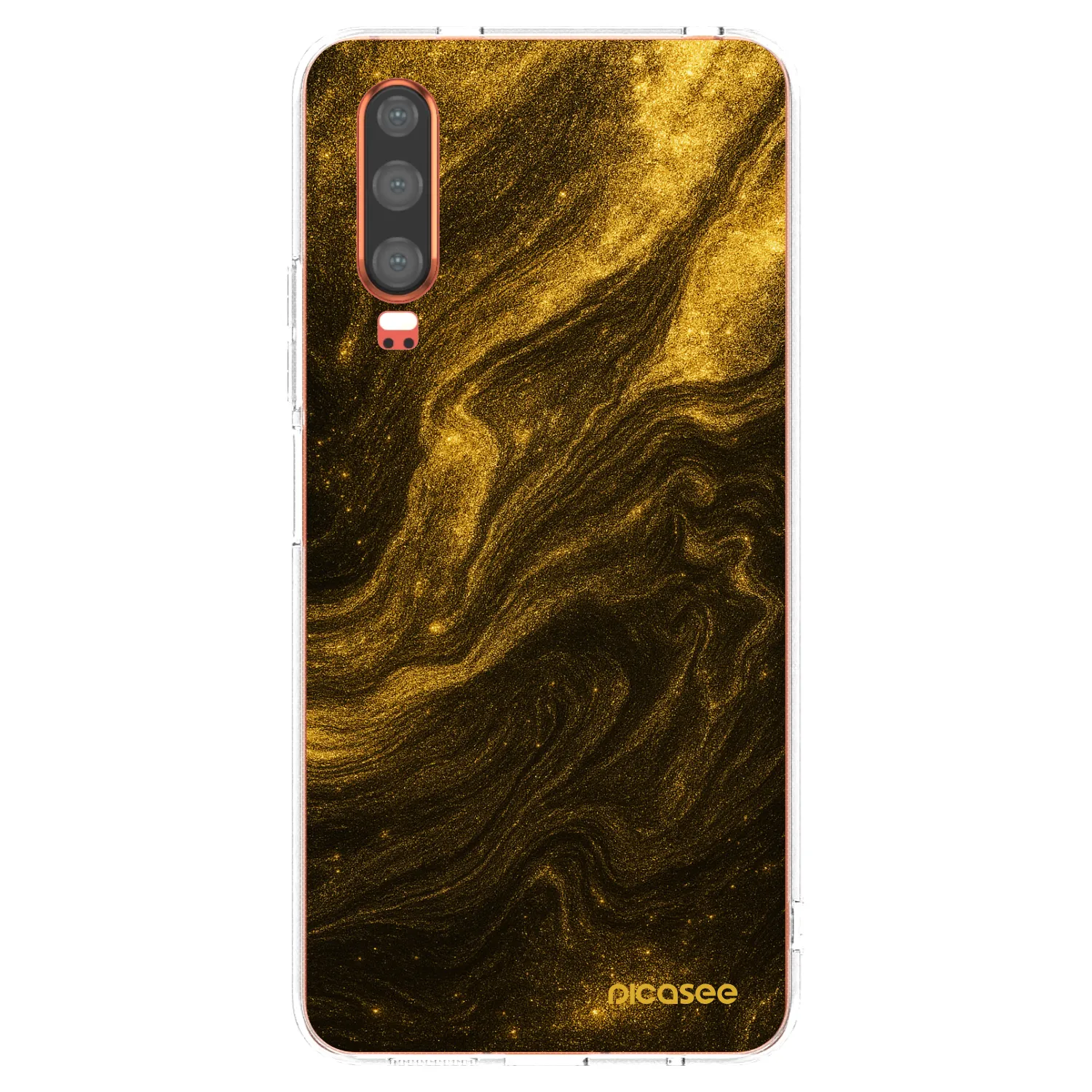 Picasee silikonowe przeźroczyste etui na Huawei P30 - Black
