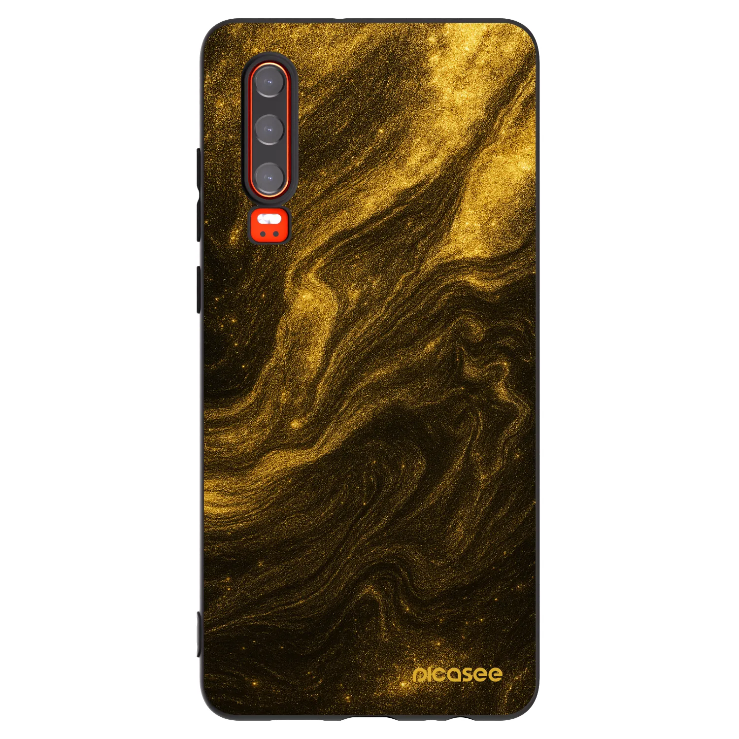 Picasee silikonowe czarne etui na Huawei P30 - Black