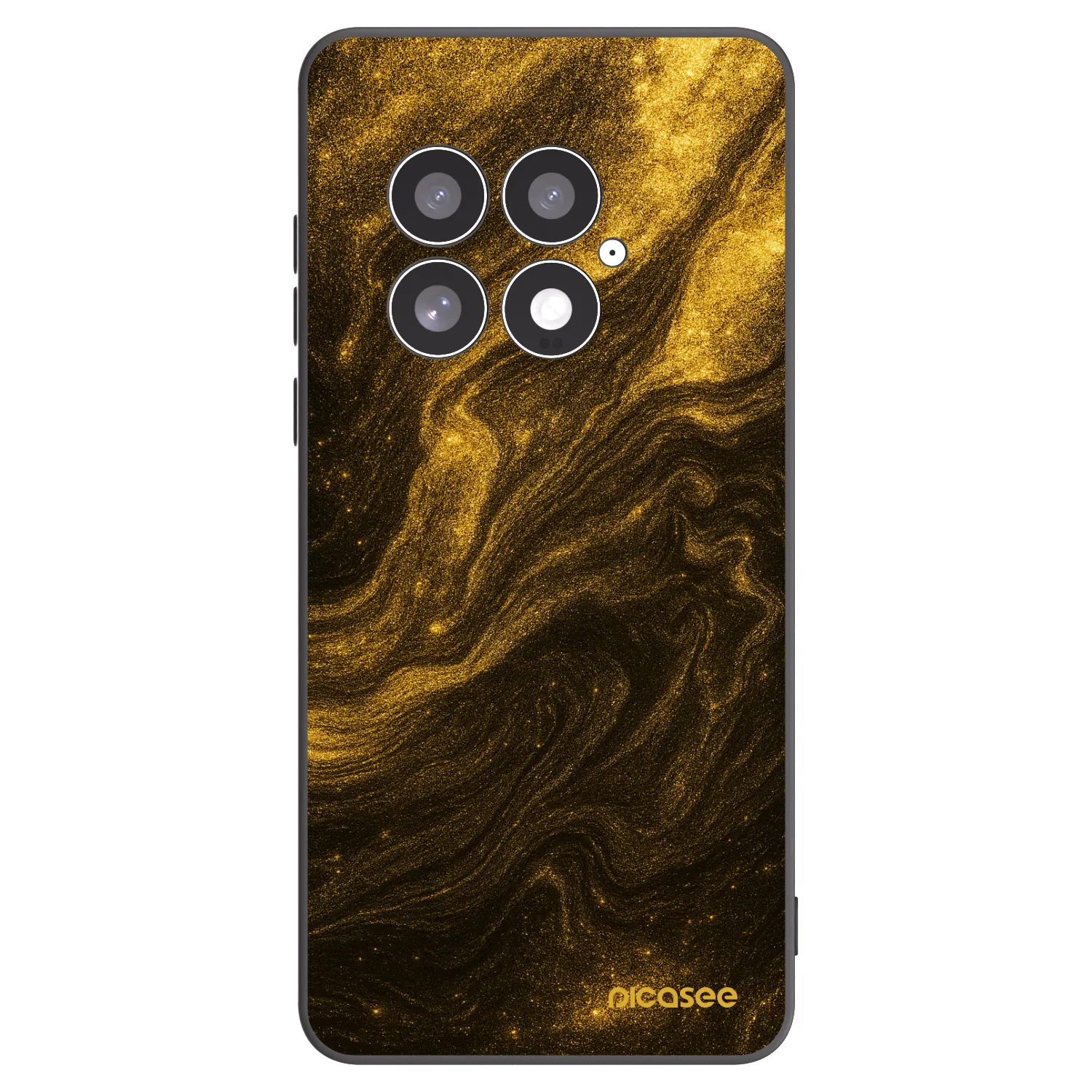 Picasee silikonowe czarne etui na OnePlus 13 5G - Black