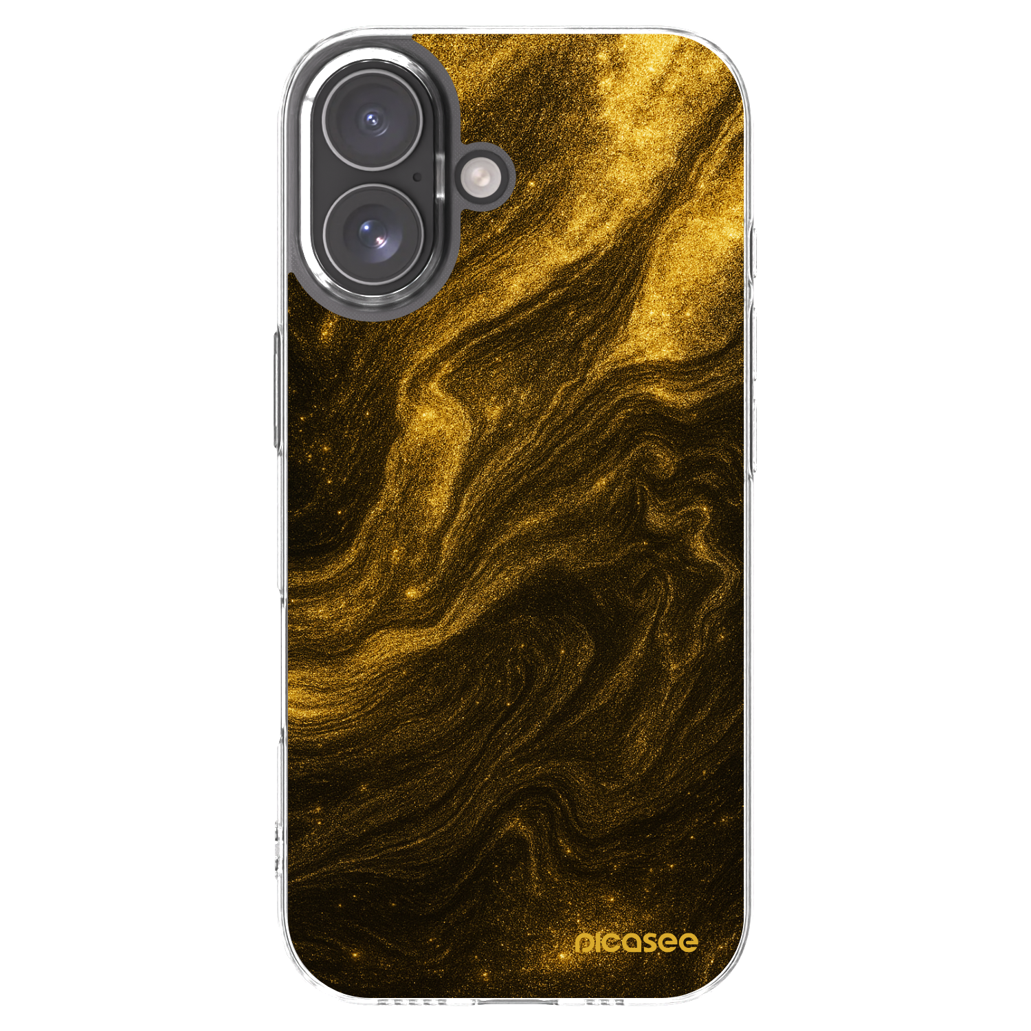 Picasee silikonowe przeźroczyste etui na Apple iPhone 17 - Black