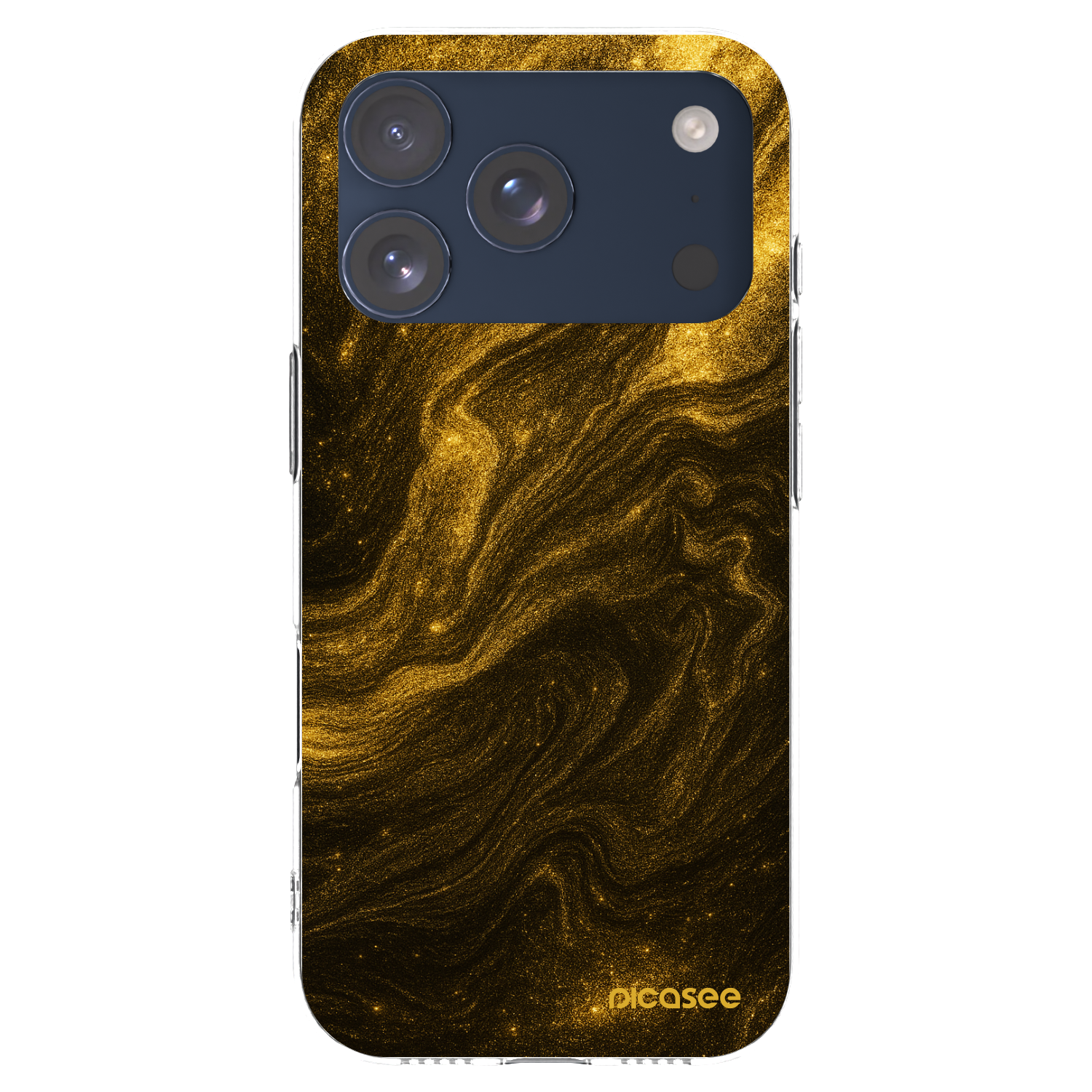 Picasee silikonowe przeźroczyste etui na Apple iPhone 17 Pro - Black