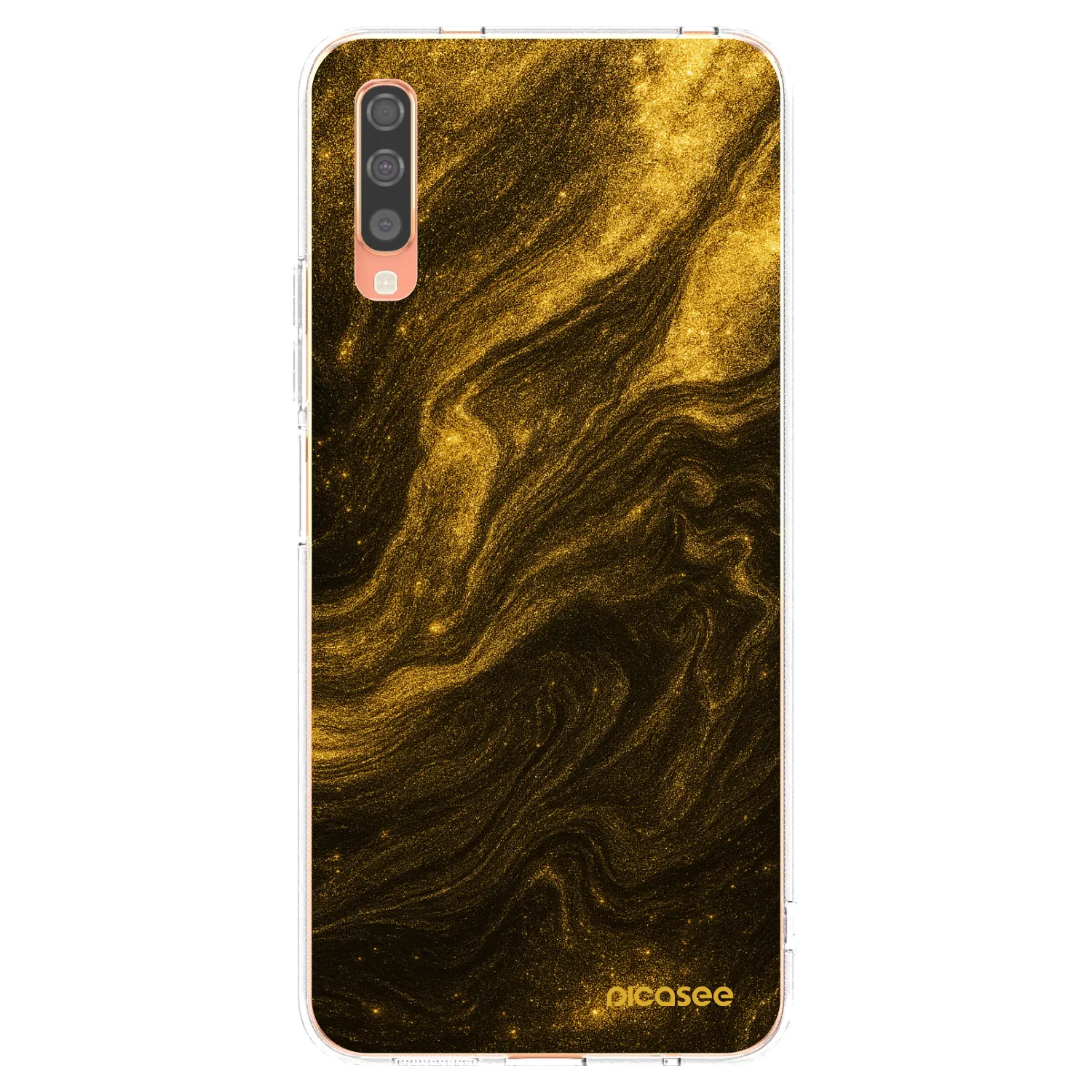 Picasee silikonowe przeźroczyste etui na Samsung Galaxy A70 A705F - Black