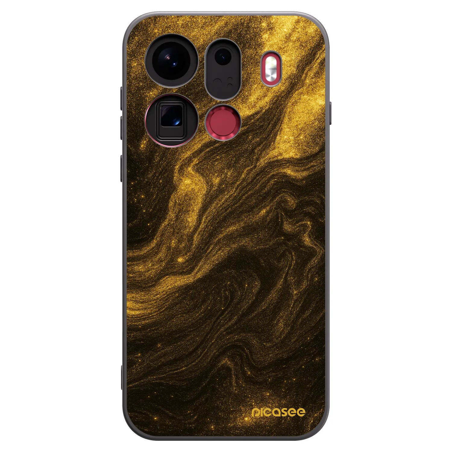 Picasee silikonowe czarne etui na OPPO Find X9 Pro - Black