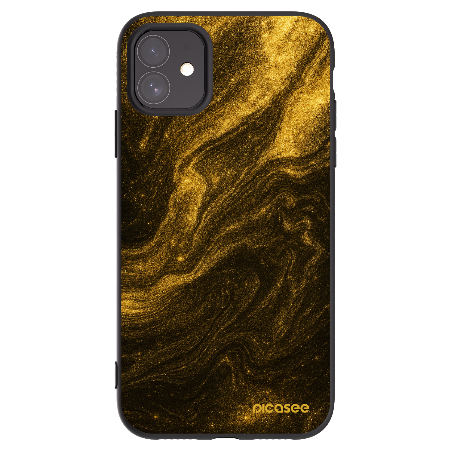 Picasee silikonowe czarne etui na Apple iPhone 11 - Black