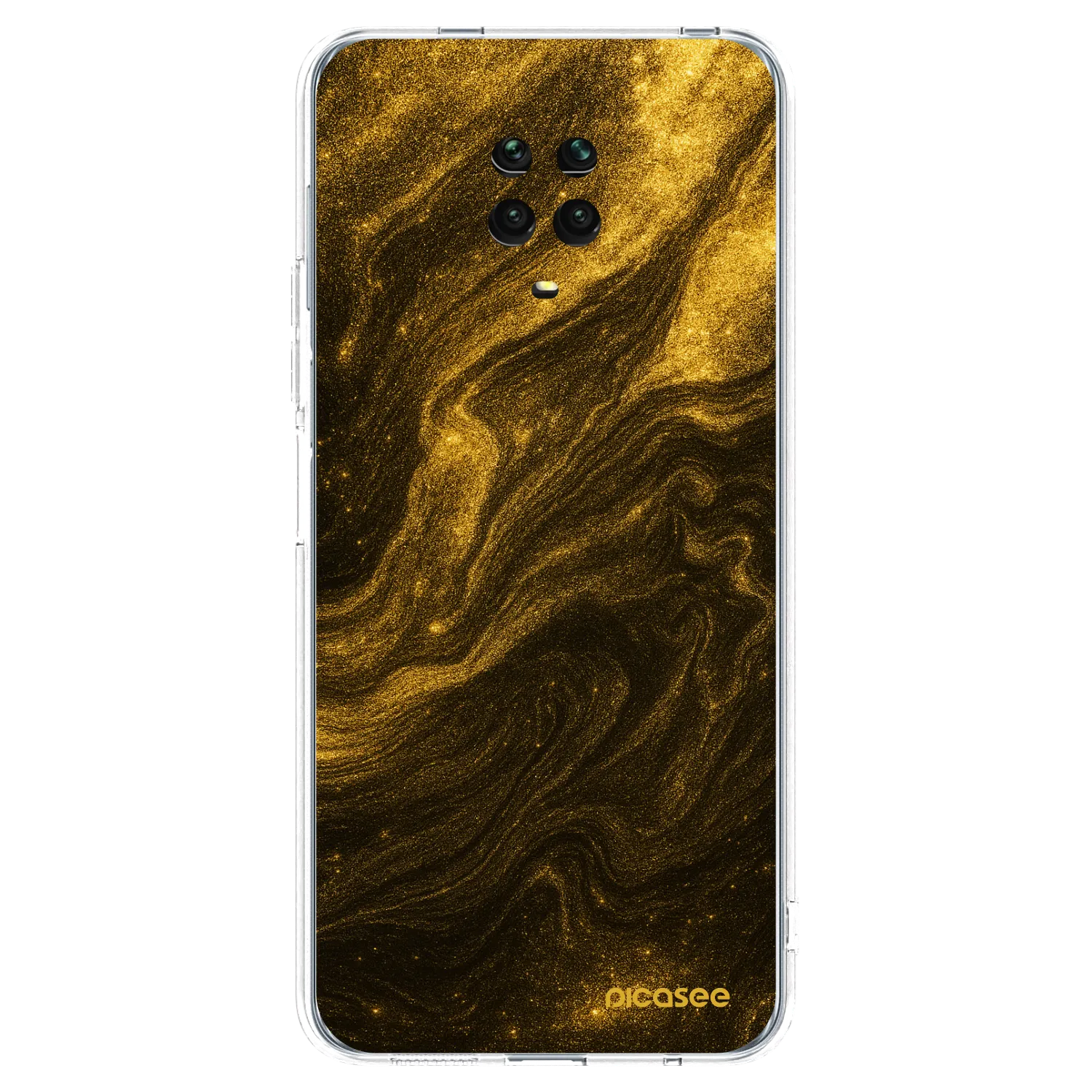Picasee silikonowe przeźroczyste etui na Xiaomi Redmi Note 9 Pro - Black
