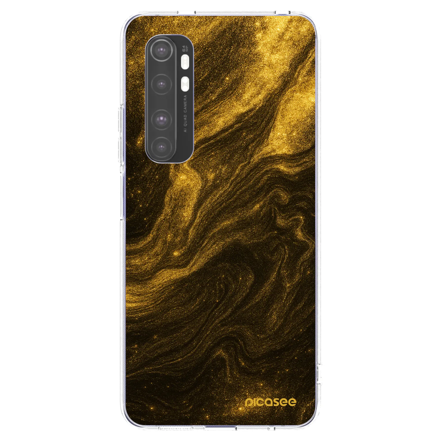 Picasee silikonowe przeźroczyste etui na Xiaomi Mi Note 10 Lite - Black