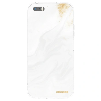Picasee silikonowe przeźroczyste etui na Apple iPhone 5/5S/SE - White
