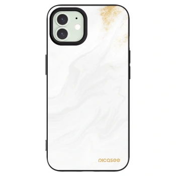Picasee silikonowe czarne etui na Apple iPhone 12 - White