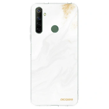 Picasee silikonowe przeźroczyste etui na Realme 6i - White