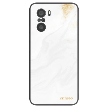 Picasee silikonowe czarne etui na Xiaomi Poco F3 - White