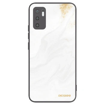 Picasee silikonowe czarne etui na Xiaomi Redmi Note 10 5G - White