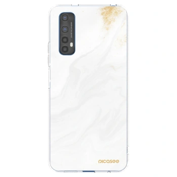 Picasee silikonowe przeźroczyste etui na Realme 7 - White