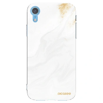 Picasee silikonowe przeźroczyste etui na Apple iPhone XR - White
