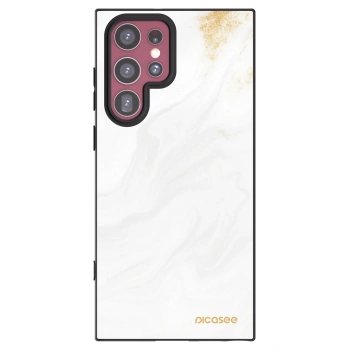 Picasee silikonowe czarne etui na Samsung Galaxy S22 Ultra 5G - White