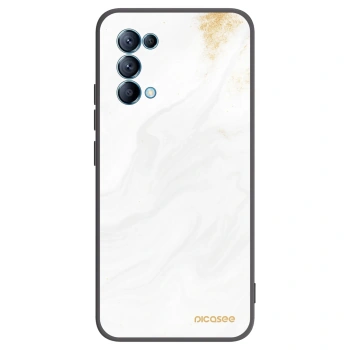 Picasee silikonowe czarne etui na OPPO Reno 5 5G - White