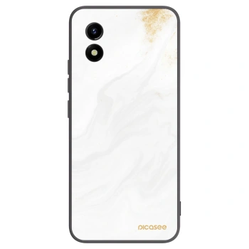 Picasee silikonowe czarne etui na Vivo Y01 - White