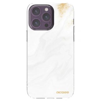 Picasee silikonowe przeźroczyste etui na Apple iPhone 14 Pro Max - White