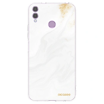 Picasee silikonowe przeźroczyste etui na Honor 8X - White