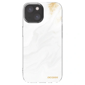 Picasee silikonowe przeźroczyste etui na Apple iPhone 15 - White