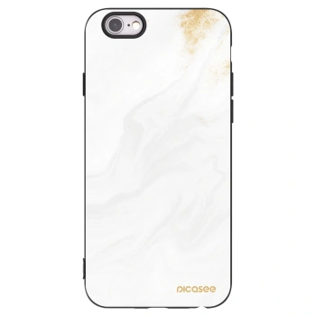 Picasee silikonowe czarne etui na Apple iPhone 6/6S - White