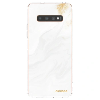 Picasee silikonowe przeźroczyste etui na Samsung Galaxy S10 Plus G975 - White