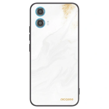 Picasee silikonowe czarne etui na Motorola Moto G34 5G - White