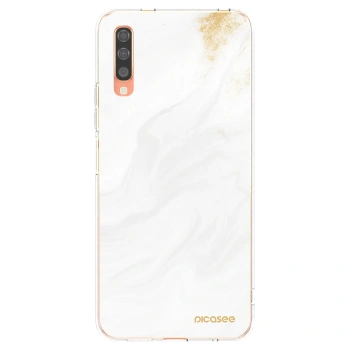 Picasee silikonowe przeźroczyste etui na Samsung Galaxy A70 A705F - White