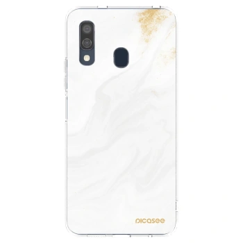 Picasee silikonowe przeźroczyste etui na Samsung Galaxy A40 A405F - White