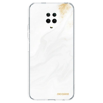 Picasee silikonowe przeźroczyste etui na Xiaomi Redmi Note 9 Pro - White