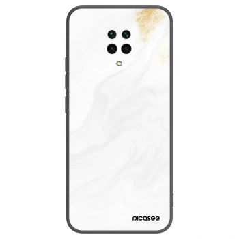 Picasee silikonowe czarne etui na Xiaomi Redmi Note 9S - White