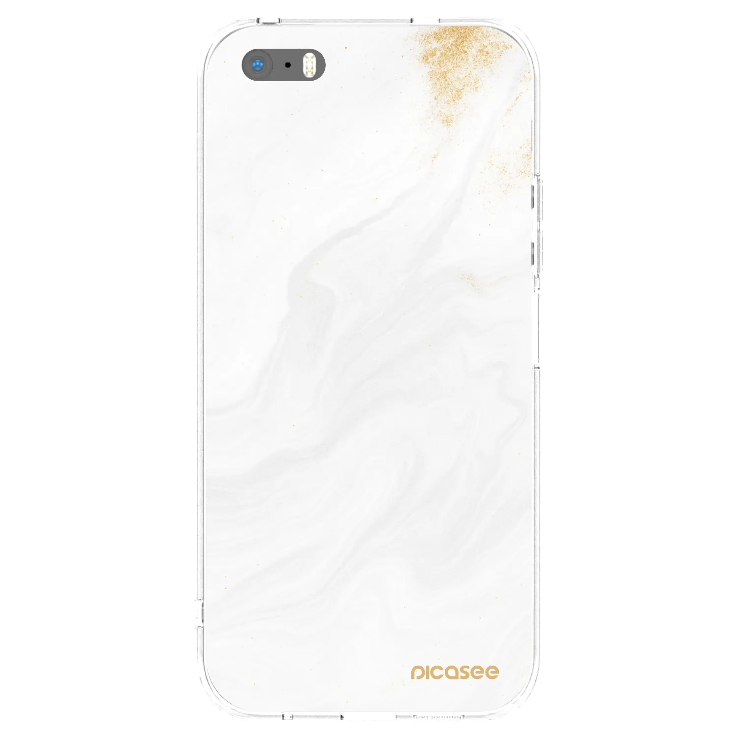 Picasee silikonowe przeźroczyste etui na Apple iPhone 5/5S/SE - White