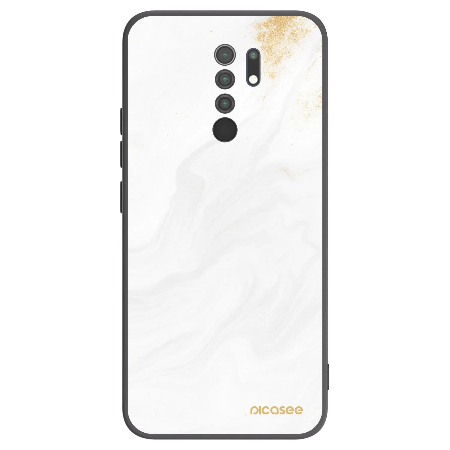 Picasee silikonowe czarne etui na Xiaomi Redmi 9 - White