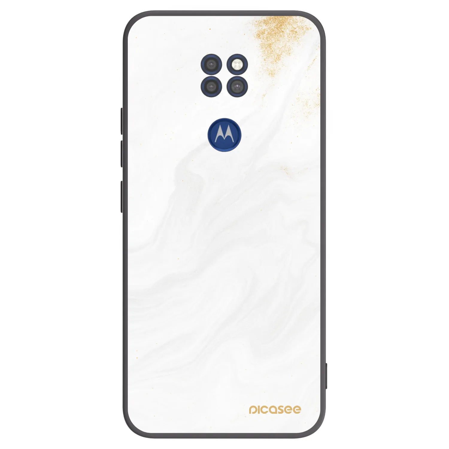 Picasee silikonowe czarne etui na Motorola Moto G9 Play - White