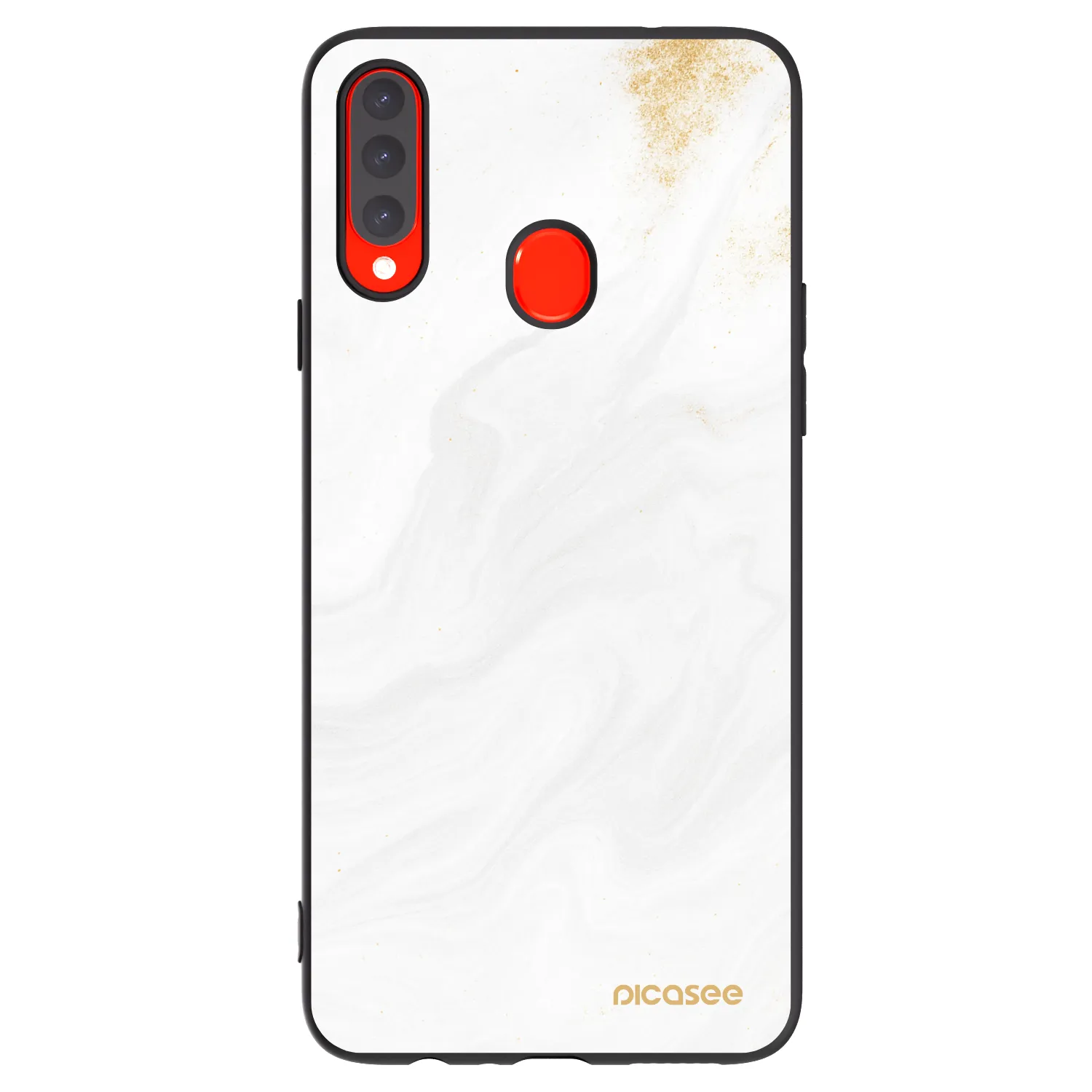 Picasee silikonowe czarne etui na Samsung Galaxy A20s - White