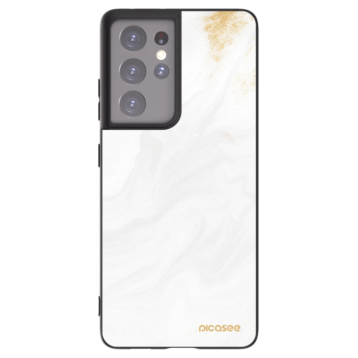 Picasee silikonowe czarne etui na Samsung Galaxy S21 Ultra 5G G998B - White