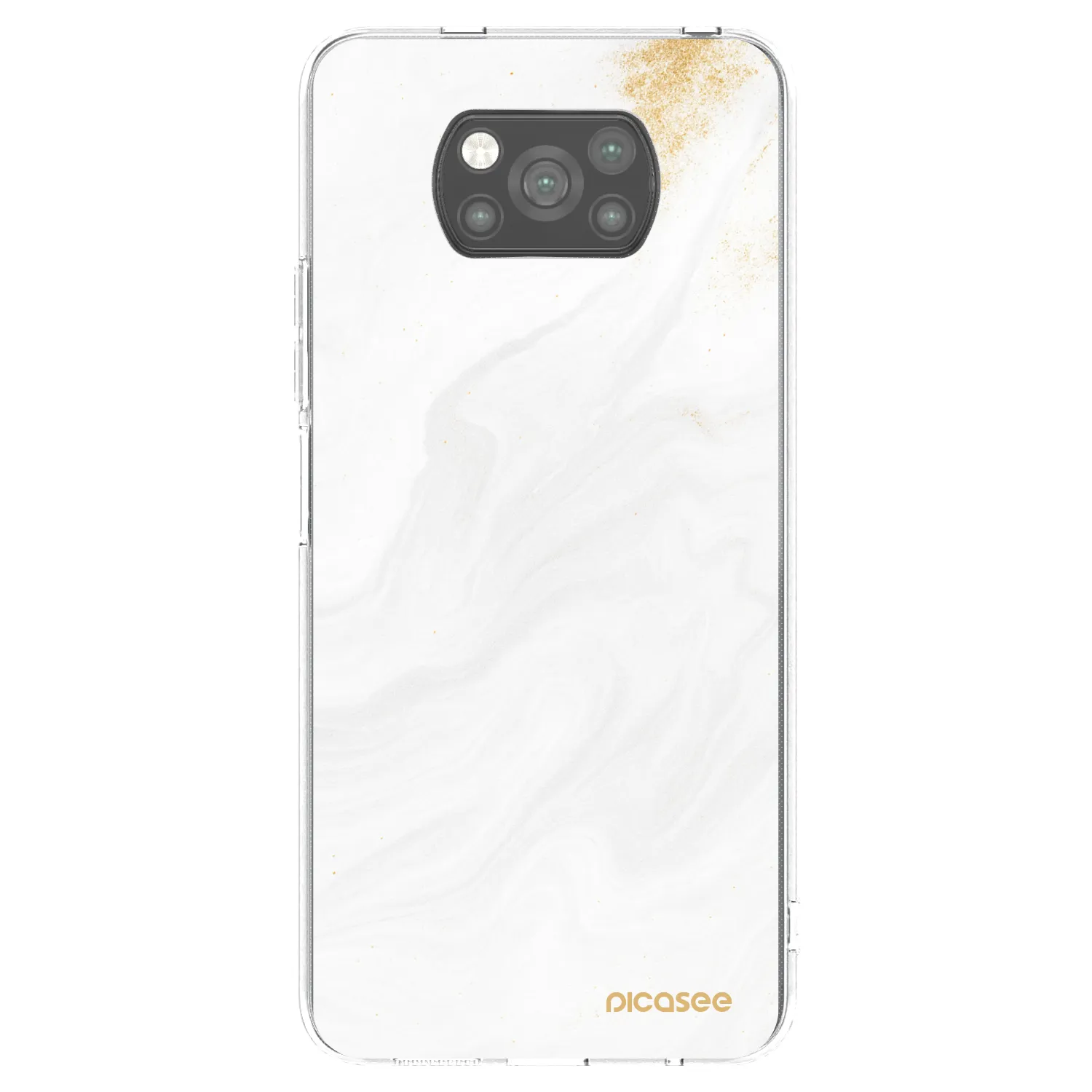 Picasee silikonowe czarne etui na Xiaomi Poco X3 Pro - White