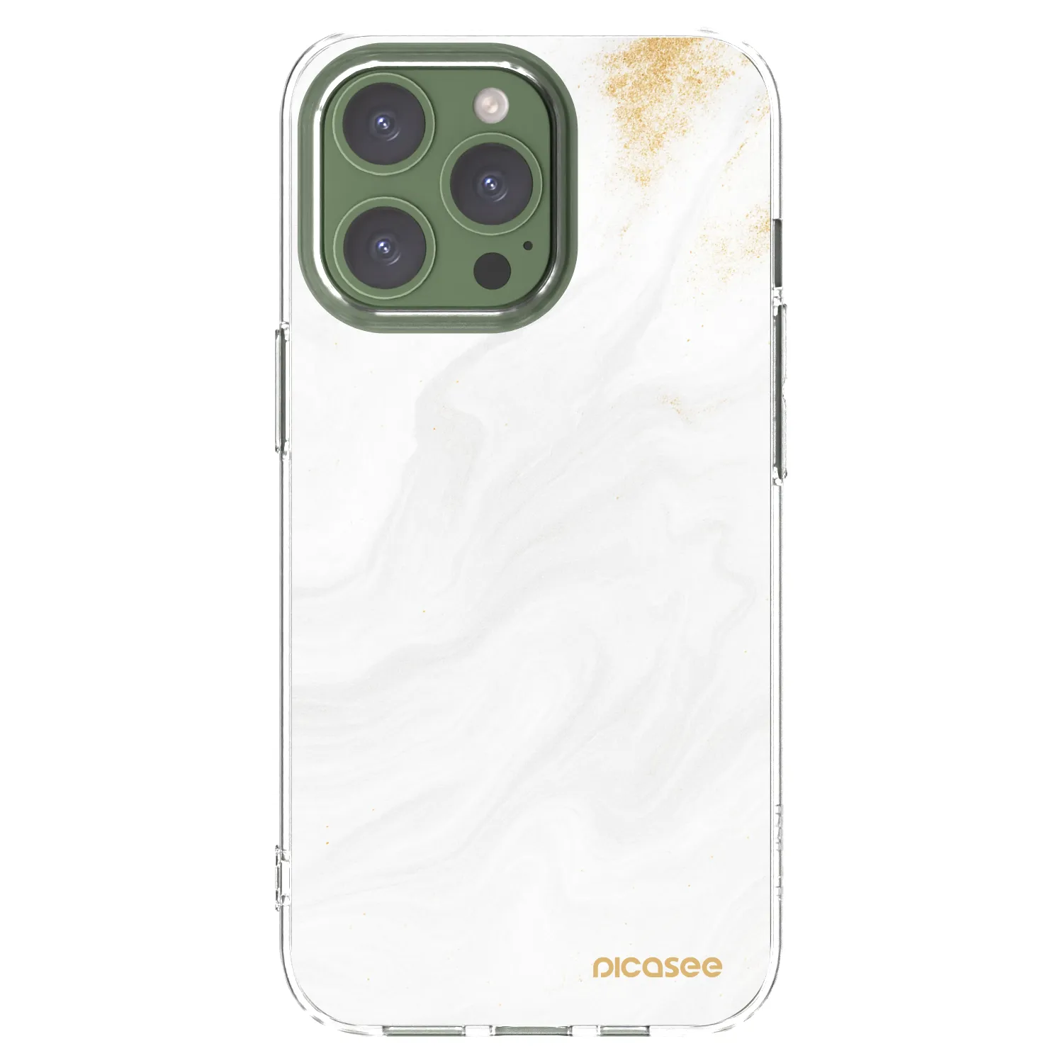 Picasee silikonowe przeźroczyste etui na Apple iPhone 13 Pro - White