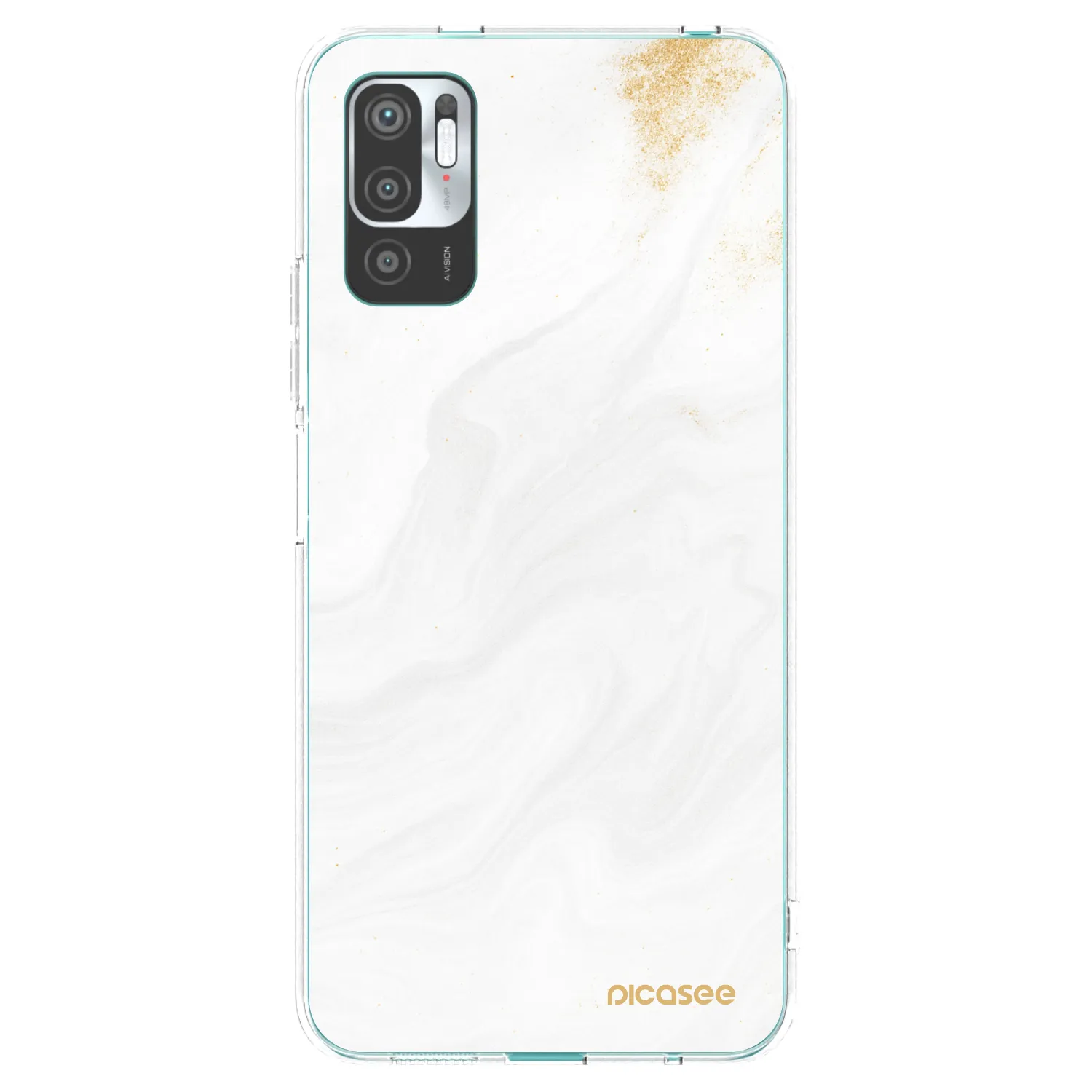 Picasee silikonowe przeźroczyste etui na Xiaomi Redmi Note 10 5G - White