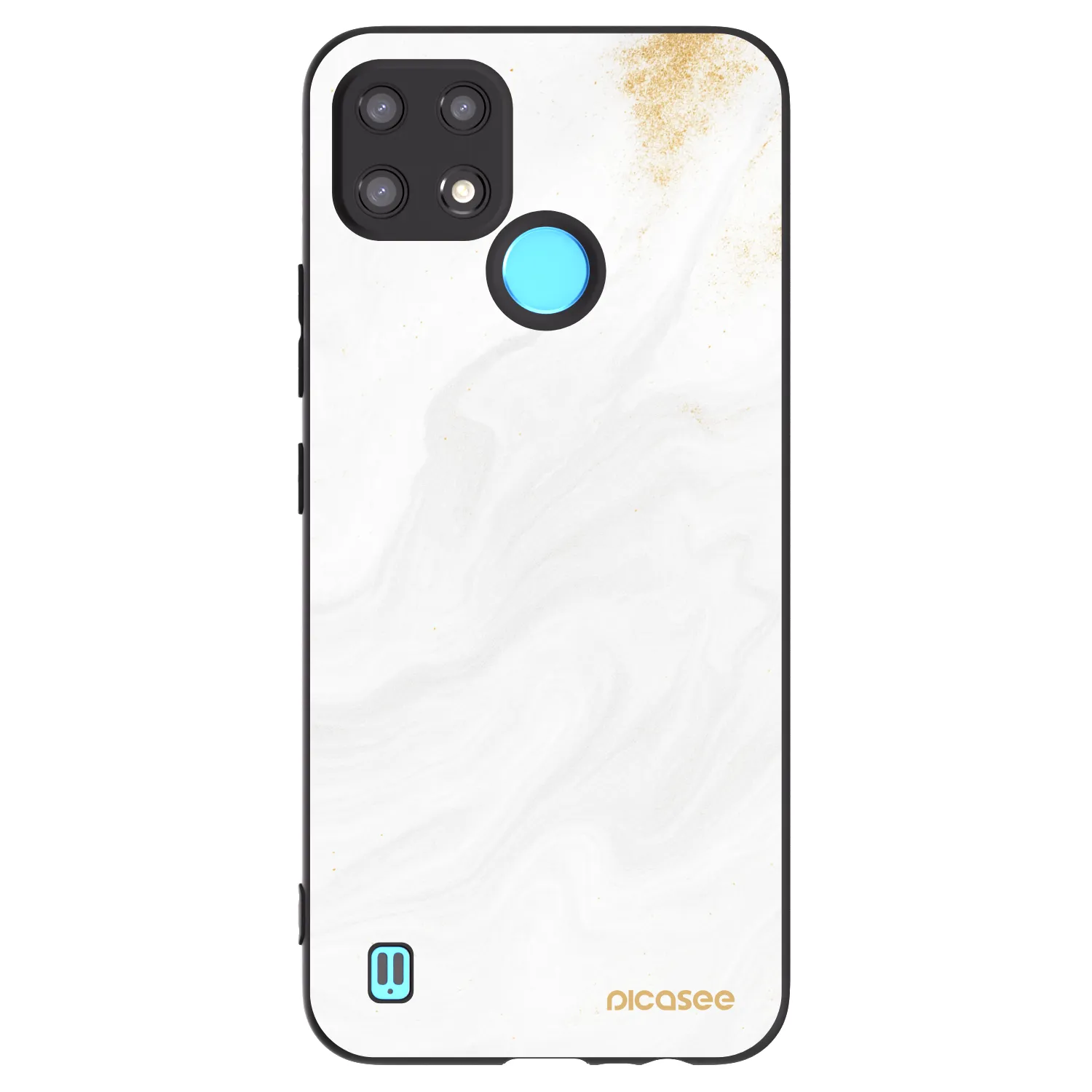 Picasee silikonowe czarne etui na Realme C21 - White