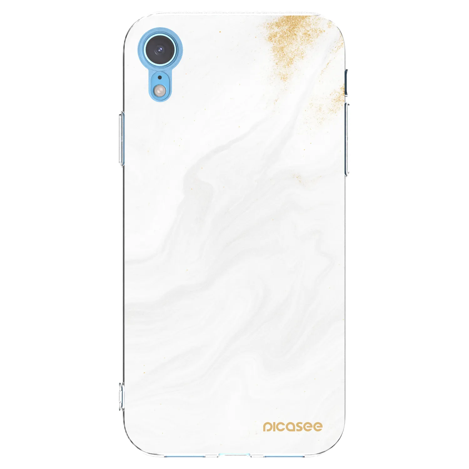 Picasee silikonowe przeźroczyste etui na Apple iPhone XR - White