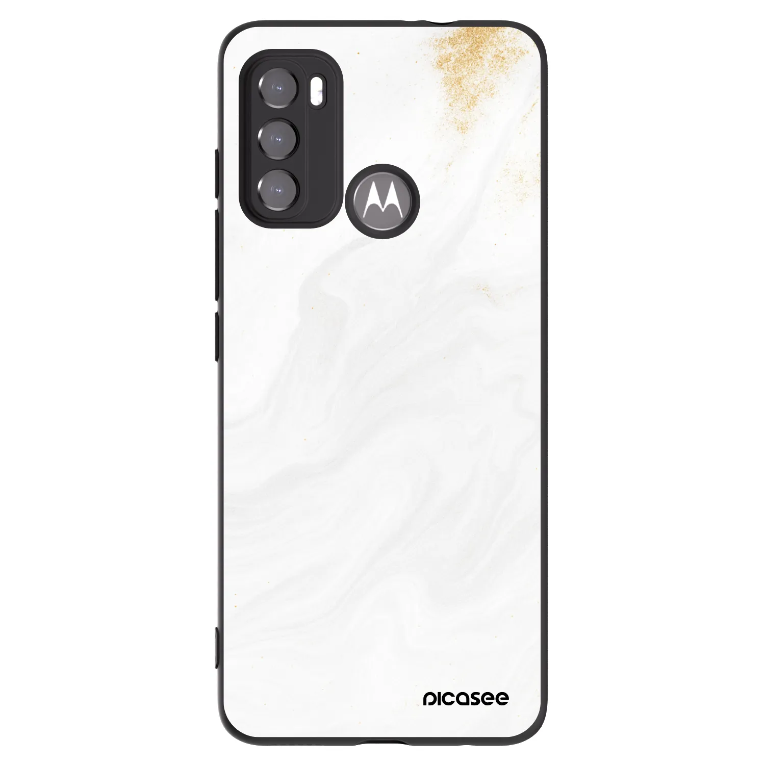 Picasee silikonowe czarne etui na Motorola Moto G60 - White