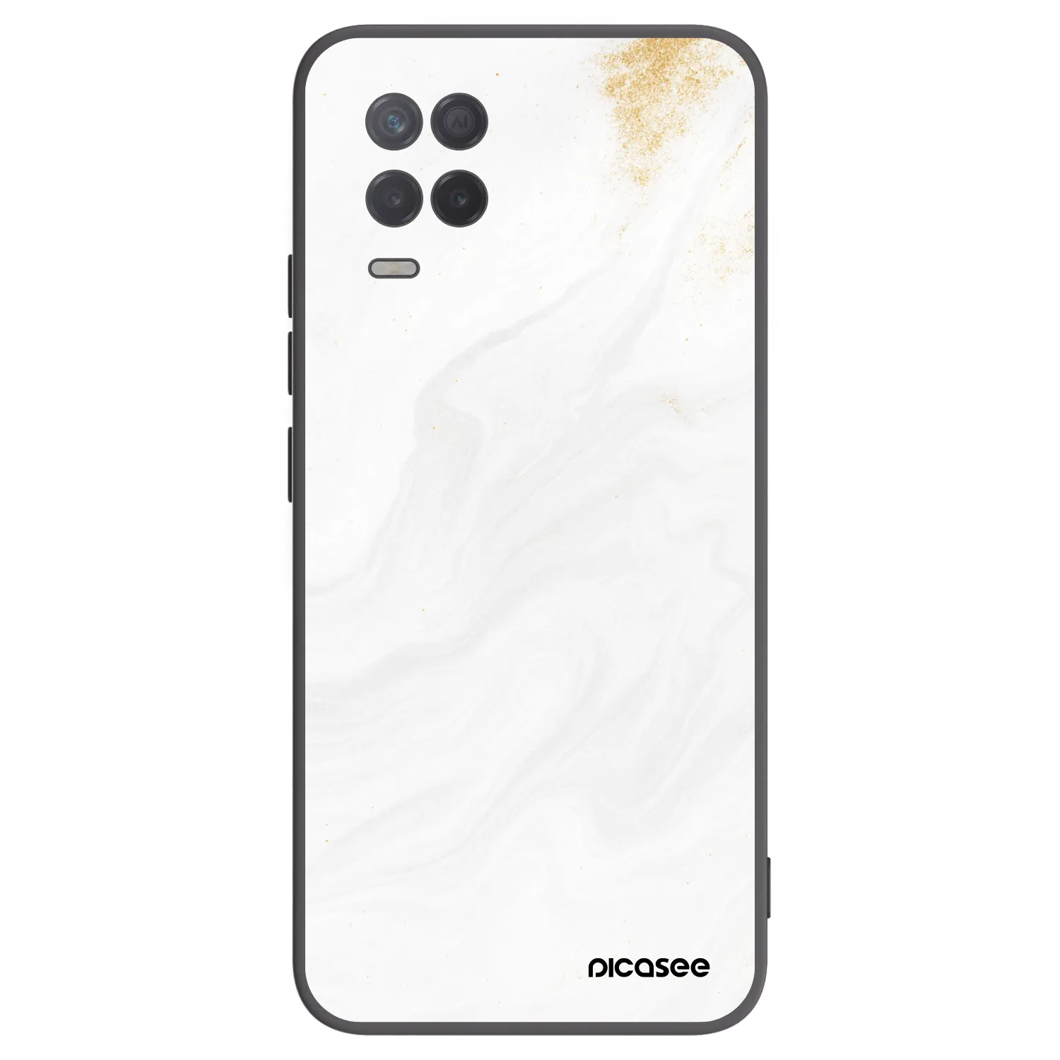 Picasee silikonowe czarne etui na Realme 8 5G - White