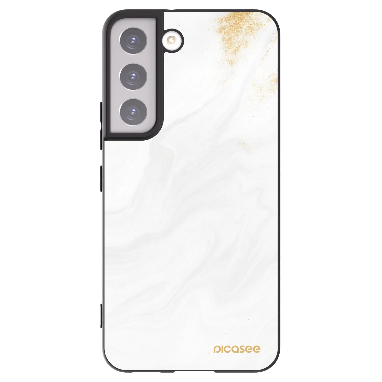 Picasee silikonowe czarne etui na Samsung Galaxy S22 5G - White