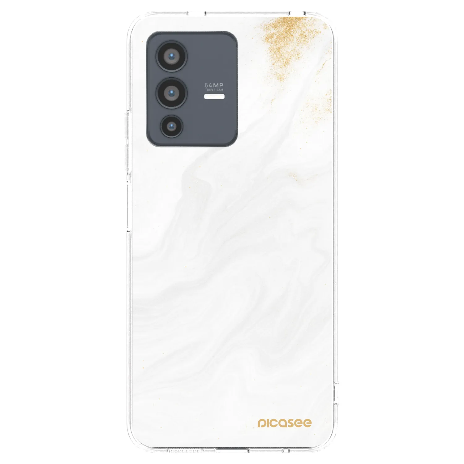 Picasee silikonowe przeźroczyste etui na Vivo V23 5G - White