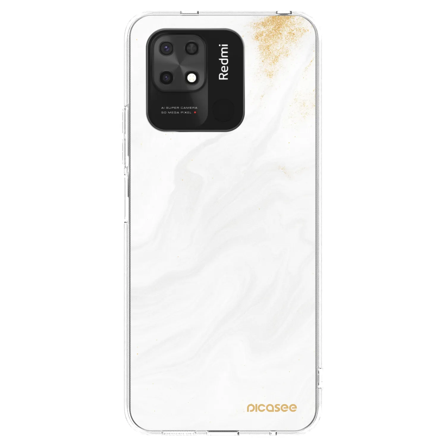 Picasee silikonowe przeźroczyste etui na Xiaomi Redmi 10C - White