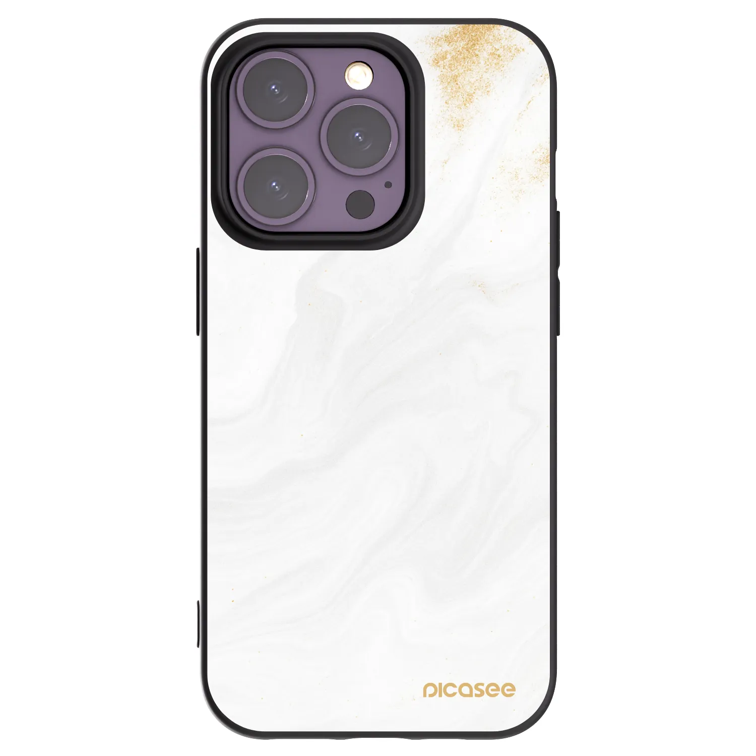 Picasee silikonowe czarne etui na Apple iPhone 14 Pro - White