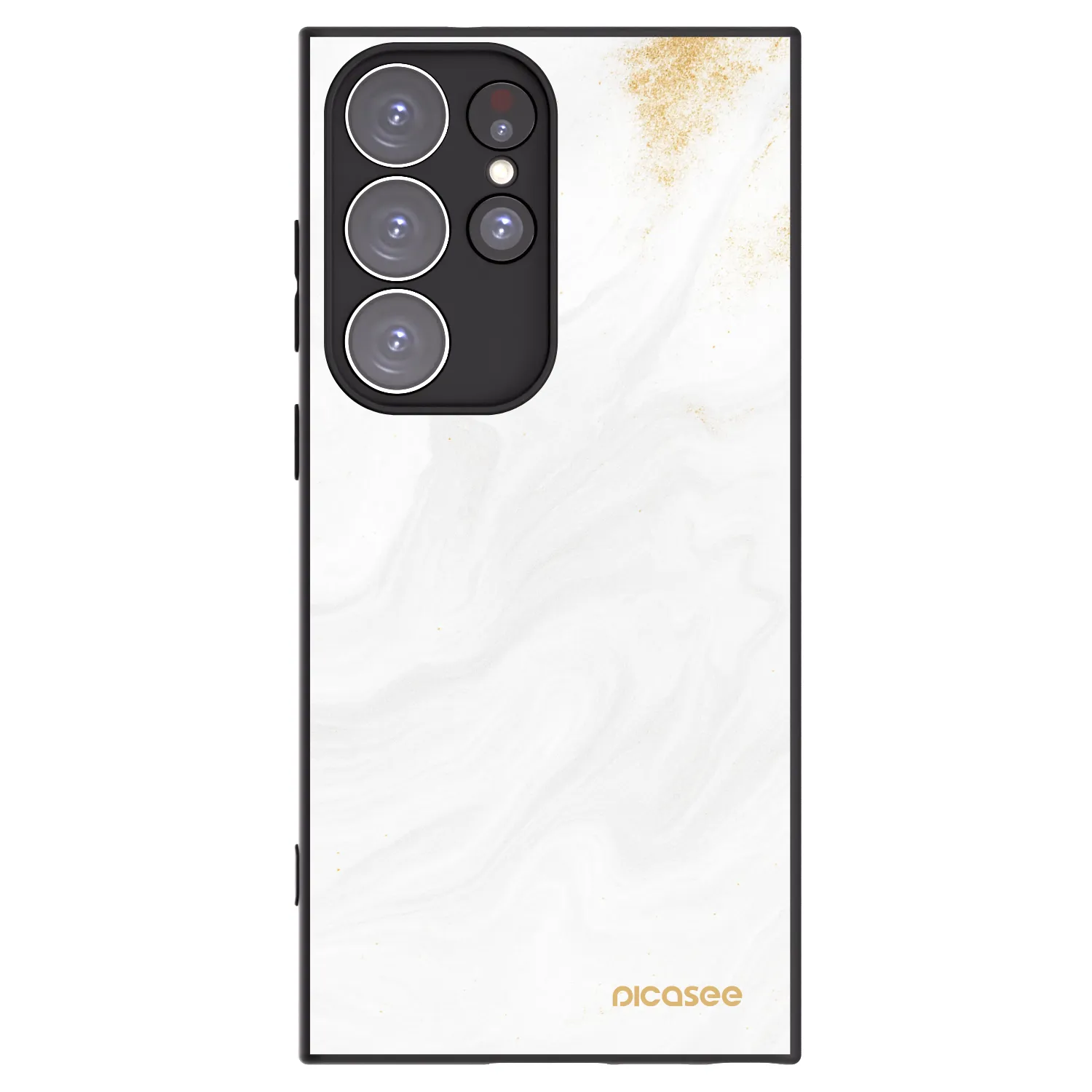 Picasee silikonowe czarne etui na Samsung Galaxy S23 Ultra 5G - White