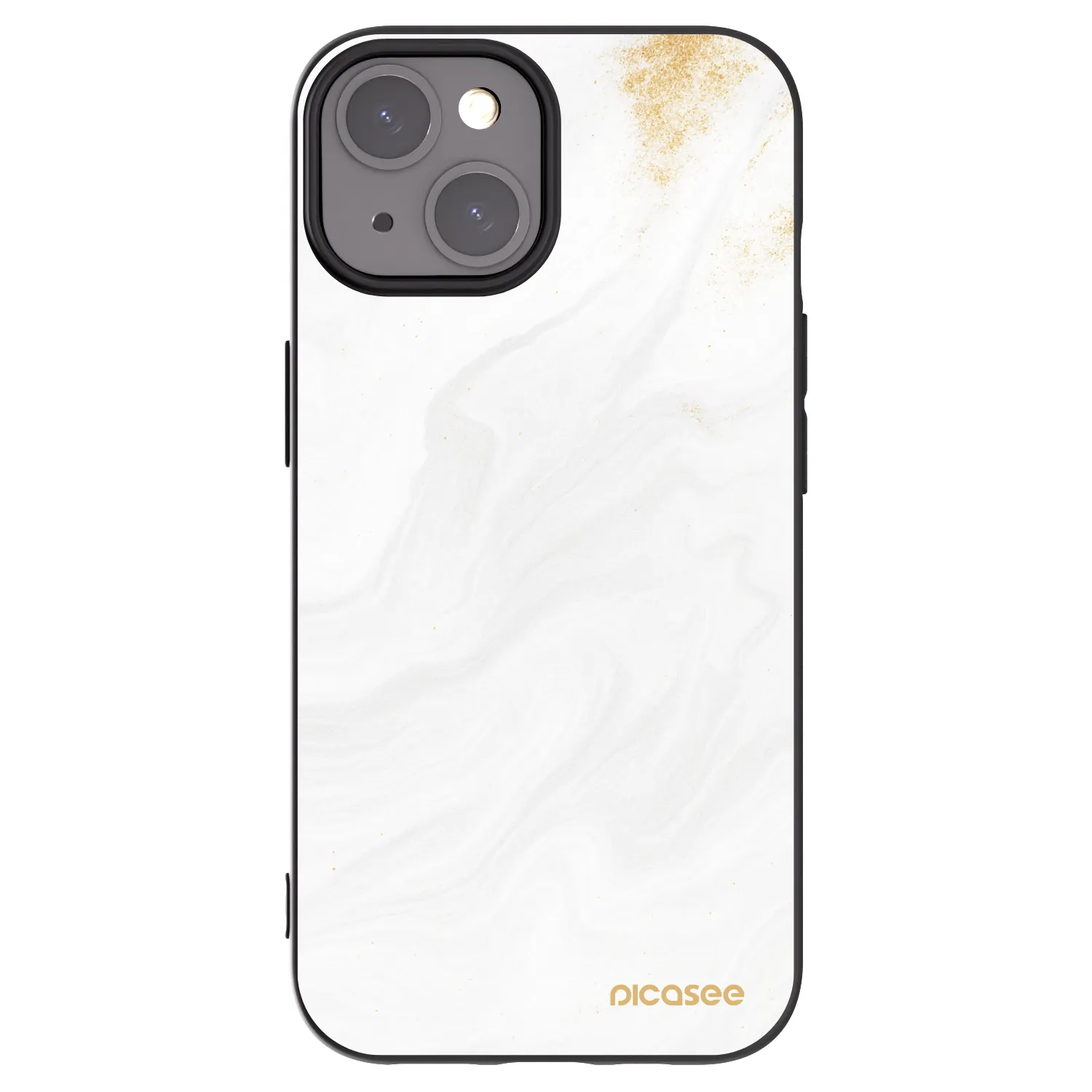 Picasee silikonowe czarne etui na Apple iPhone 15 - White