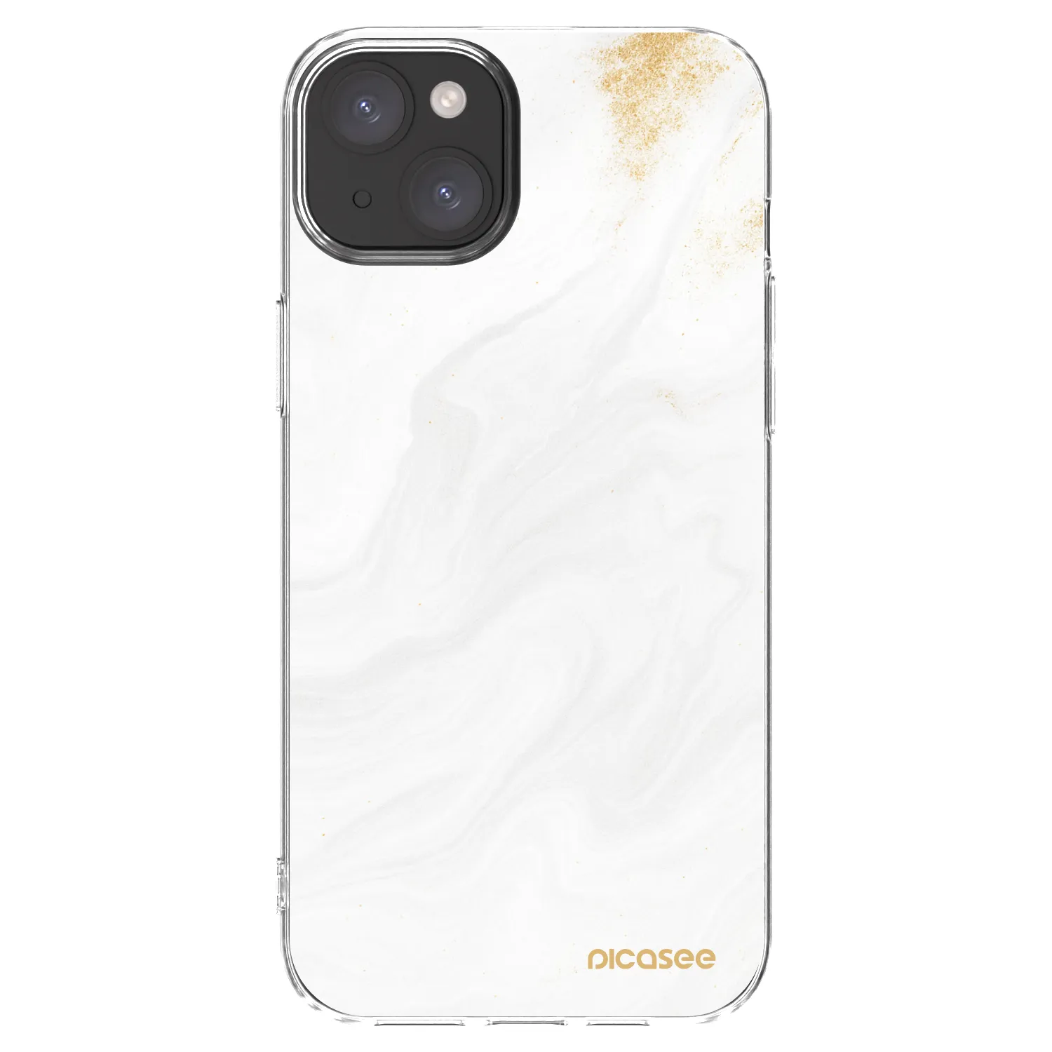 Picasee silikonowe przeźroczyste etui na Apple iPhone 15 Plus - White