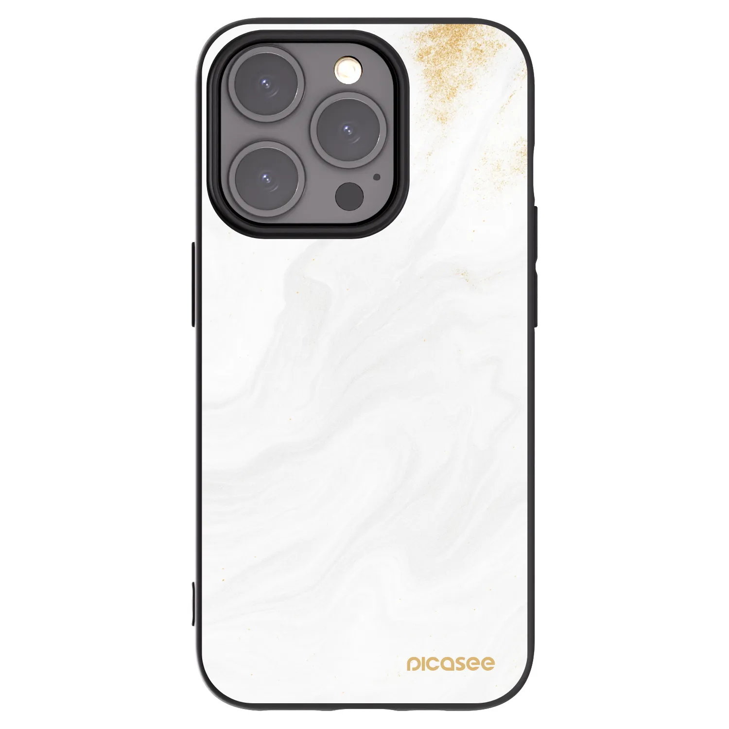 Picasee silikonowe czarne etui na Apple iPhone 15 Pro - White